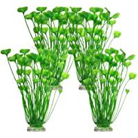 Brynnl - Plantas de decoración para acuarios- 4 Piezas de Plantas Artificiales para peceras de 15-75 Pulgadas- Grandes…